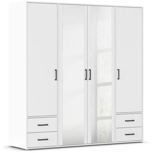 Rauch Möbelwerke Rauch Drehtürenschrank Voyager 4-türig, 4 Schübe AG452.21V4