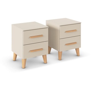 rauch Nachttisch-Paar »Skandi«, je 2 Schubladen, champagner