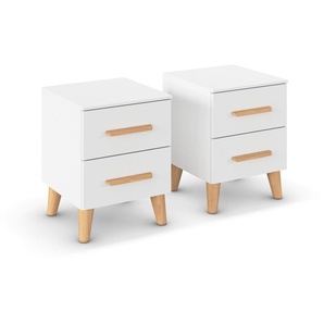 rauch Nachttisch-Paar »Skandi«, je 2 Schubladen, weiß