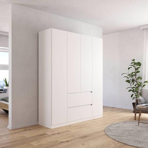 Drehtürenschrank Mainz 181cm Weiß/Alpinweiß ohne Spiegeltür/-en