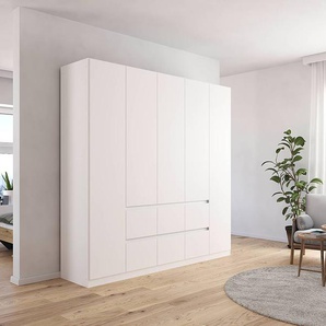 Drehtürenschrank Mainz 226cm Weiß/Alpinweiß ohne Spiegeltür/-en