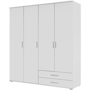 Drehtürenschrank Rasant 168cm Weiß/Alpinweiß ohne Spiegeltür/-en