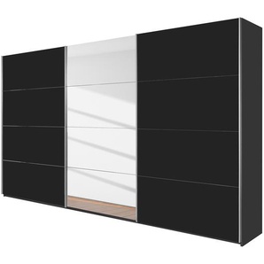 Rauch Pack´s Schwebetürenschrank Quadra Grau-Metallic mit Spiegel 315x230x62 cm (BxHxT) 3-türig Spanplatte Modern