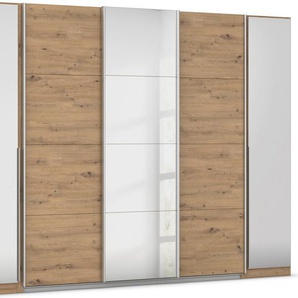rauch Schwebetürenschrank Agordo (im angesagten Mix aus Dreh- und Schwebetüren) optional mit Spiegel und zwei Griff-Farben MADE IN GERMANY