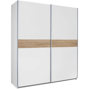 rauch Schwebetürenschrank »Kleiderschrank Schrank Garderobe Kinderzimmerschrank NOOSA«, mit Bauchbinde in Absetzfarbe sowie Metallgriffleisten MADE IN GERMANY