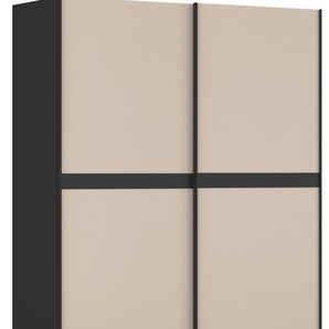 rauch Schwebetürenschrank Kleiderschrank Schrank Garderobe Schlafzimmerschrank SCALE-LINE edle Optik mit Bauchbinde in Korpusfarbe mit Glasfront MADE IN GERMANY