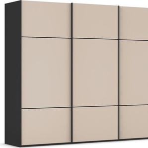 rauch Schwebetürenschrank Kleiderschrank Schrank Garderobe Schlafzimmerschrank SCALE-TRIO edle dreigeteilte Front mit 2 Zierleisten Glasfront MADE IN GERMANY