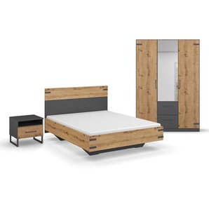 rauch Set »Butte«, groß – Bett 140 x 200 cm, Nachttisch und Schrank