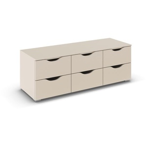 rauch TV-Element »Frieda«, 6 Schubladen, 120 x 42 cm, beige/champagner