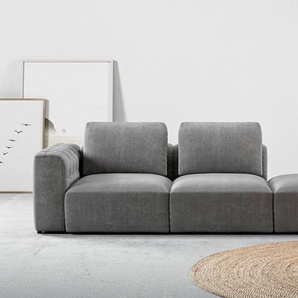 RAUM.ID Chaiselongue Cushid, Modul-Sofa, bestehend aus 2-Sitzer und Hocker