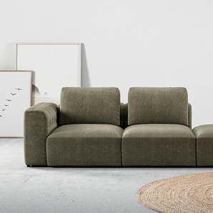 RAUM.ID Chaiselongue Cushid, Modul-Sofa, bestehend aus 2-Sitzer und Hocker