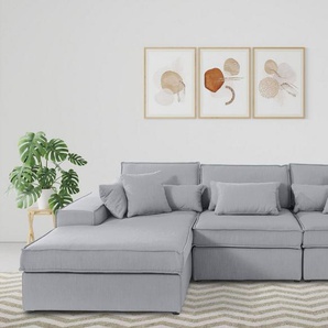 RAUM.ID Ecksofa Florid L-Form, 3 Teile, bestehend aus Modulen, viele Bezugsqualitäten, auch in Cord