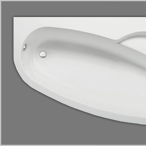 Raumsparbadewanne Acryl links weiß 170x100cm x43cm, ABHPA382