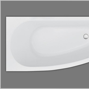 Raumsparbadewanne Acryl rechts weiß 170x75cmx45cm, ABHPA161