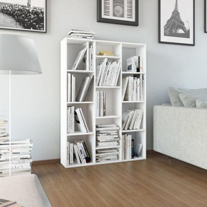 Raumteiler/Bücherregal Weiß 100x24x140 cm Holzwerkstoff