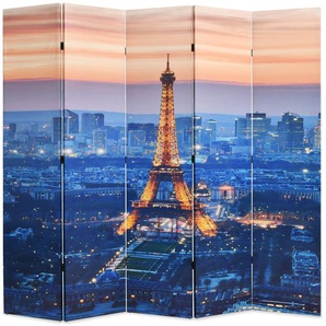 Raumteiler klappbar 200 x 170 cm Paris bei Nacht