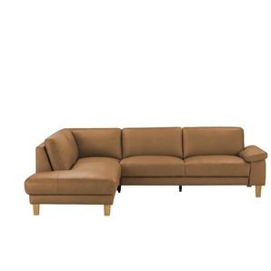 Ravensberger Werkstätten Ecksofa Leder RW-Select ¦ braun ¦ Maße (cm): B: 274 H: 77 T: 220.0