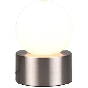 REALITY Tischleuchte Countess R59051007 nickel-matt, Glas weiß, E14