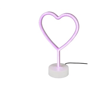 Realtiy Leuchten LED Tischleuchte Heart | rosa/pink | 20 cm | 30 cm |