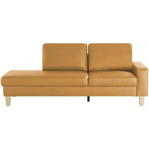 Recamiere aus Leder Bena ¦ gelb ¦ Maße (cm): B: 213 H: 86 T: 97.0