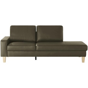 Recamiere aus Leder Bena ¦ grün ¦ Maße (cm): B: 213 H: 86 T: 97.0