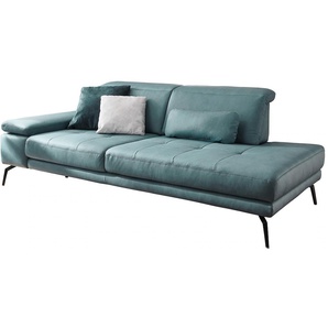 Recamiere DIE PLANBAR MP-IN20126 Sofas Gr. B/H/T: 230 cm x 82 cm x 115 cm, Microfaser, Armlehne links, Kopfteilverstellung-Drehsitzfunktion, blau (aqua) Recamieren und Ottomanen mit Kopfteilverstellung, optional Drehsitzfunktion