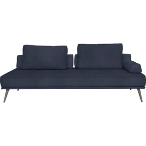 Recamiere FURNINOVA Alexa Daybed Sofas Gr. B/H/T: 202 cm x 40 cm x 102 cm, Luxus-Microfaser, grau (steel) Longchair Longchairs Daybed inklusive 2 Rückenkissen, Stützkissen und 1 Armlehnkissen