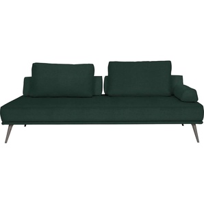 Recamiere FURNINOVA Alexa Daybed Sofas Gr. B/H/T: 202 cm x 40 cm x 102 cm, Luxus-Microfaser, grün (emerald) Longchair Longchairs Daybed inklusive 2 Rückenkissen, Stützkissen und 1 Armlehnkissen