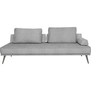Recamiere FURNINOVA Alexa Daybed Sofas Gr. B/H/T: 202 cm x 40 cm x 102 cm, Struktur, silberfarben (silver) Longchair Longchairs
