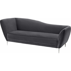 Recamiere GALLERY M BRANDED BY MUSTERRING Vittoria Sofas Gr. B/H/T: 222 cm x 70 cm x 97 cm, Leder BAX, hohe Lehne links, schwarz (nero bax) Longchair Longchairs Sofas