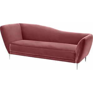 Recamiere GALLERY M BRANDED BY MUSTERRING Vittoria Sofas Gr. B/H/T: 222 cm x 70 cm x 97 cm, Leder PURO, hohe Lehne links, rot (cherry puro) Longchair Longchairs Sofas