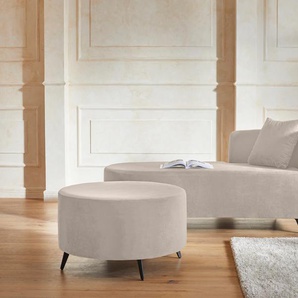Recamiere ANDAS Hulby Sofas Gr. B/H/T: 182 cm x 82 cm x 90 cm, Samtoptik, Recamiere rechts, ohne Hocker, beige Longchair Longchairs wahlweise mit und ohne Hocker Armlehne links oder rechts