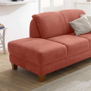 Recamiere HOME AFFAIRE Gotland Sofas Gr. B/H/T: 194 cm x 84 cm x 91 cm, Luxus-Microfaser, Armlehne rechts, orange (terra) Recamieren und Ottomanen wahlweise Armlehne links oder rechts, in drei Bezugsqualitäten