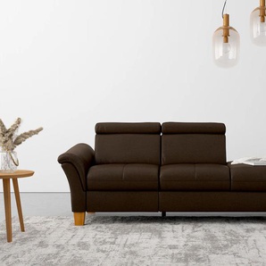 Recamiere HOME AFFAIRE Lindgren Sofas Gr. B/H/T: 204 cm x 84 cm x 93 cm, Luxus-Microfaser Florence, Armlehne links, ohne TV-Funktion motorisch-ohne Bettkasten-ohne Kopfteilverstellung-mit Federkern, braun (mocca) Recamieren und Ottomanen wahlweise