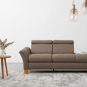 Recamiere HOME AFFAIRE Lindgren Sofas Gr. B/H/T: 204 cm x 84 cm x 93 cm, Luxus-Microfaser Florence, Armlehne links, ohne TV-Funktion motorisch-ohne Bettkasten-ohne Kopfteilverstellung-mit Federkern, braun (nuss) Recamieren und Ottomanen wahlweise