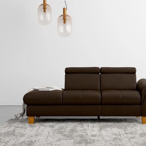 Recamiere HOME AFFAIRE Lindgren Sofas Gr. B/H/T: 204 cm x 84 cm x 93 cm, Luxus-Microfaser Florence, Armlehne rechts, ohne TV-Funktion motorisch-ohne Bettkasten-ohne Kopfteilverstellung-mit Federkern, braun (mocca) Recamieren und Ottomanen wahlweise