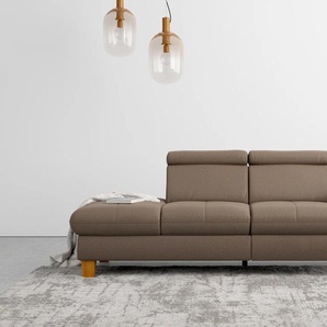 Recamiere HOME AFFAIRE Lindgren Sofas Gr. B/H/T: 204 cm x 84 cm x 93 cm, Luxus-Microfaser Florence, Armlehne rechts, ohne TV-Funktion motorisch-ohne Bettkasten-ohne Kopfteilverstellung-ohne Federkern, braun (nuss) Recamieren und Ottomanen wahlweise
