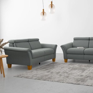 Recamiere HOME AFFAIRE Sofas Gr. B/H/T: 204 cm x 84 cm x 93 cm, Chenille, Armlehne links, mit TV-Funktion motorisch und Bettkasten-mit Kopfteilverstellung-mit Federkern, grau Recamieren und Ottomanen wahlweise motorische TV-Funktion, Bettkasten