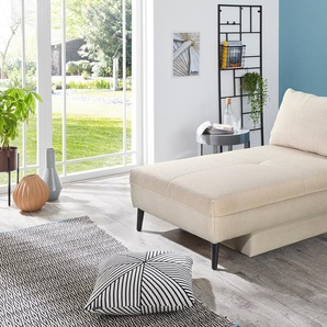Recamiere JOCKENHÖFER GRUPPE Wolli Sofas Gr. B/T: 88 cm x 154 cm, beige (beige, natur) Recamieren und Ottomanen mit Bettfunktion als Schlafsofa, Bettkasten, frei im Raum stellbar