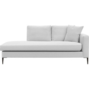 Recamiere LEONIQUE Cozy Sofas Gr. B/H/T: 195 cm x 80 cm x 97 cm, Strukturstoff, Armlehne rechts, silberfarben (silber) Chaiselongue Chaiselongues Sofas