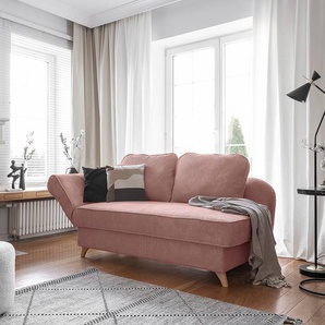 Recamiere Macael Pink Cordstoff Poppy 196 x 101 x 92cm Ausrichtung links Modern