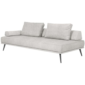 Recamiere Mid East Grau Flachgewebe Costa 202 x 57 x 102cm Keine Funktion Modern