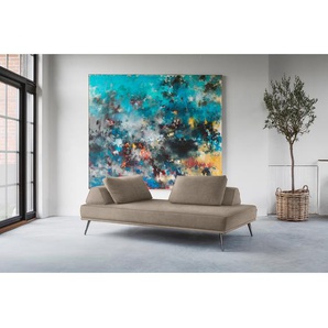 Recamiere Mid East Grau Microfaser Panja 202 x 57 x 102cm Keine Funktion Modern