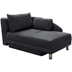 Récamiere-Schlafsofa Federkern Couch Liege Gästebett mit Bettkasten in Anthrazit / 15121