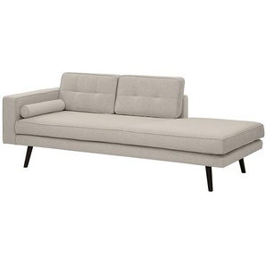 Recamiere Vagnas I Grau/Lichtgrau Webstoff Nere 202 x 76 x 86cm Armlehne davorstehend links Skandi