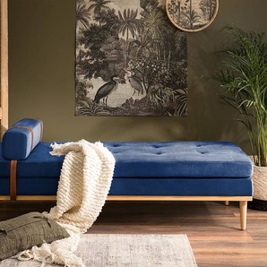 Recamieren Thasos II Blau/Marineblau Samt 180 x 42 x 75cm Keine Funktion Skandi