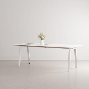 rechteckiger Tisch New Modern plastikmaterial weiß / 220 x 95 cm - Schichtstoff / 10 bis 12 Personen - TIPTOE - Weiß