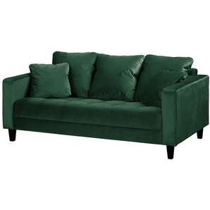 Red Living Sofa Elnora 2-Sitzer Dunkelgrün Samt 178x85x90 cm