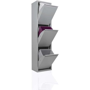 Refina – platzsparender Mehrzweckschrank/Abfalleimer aus pflegeleichtem Metall