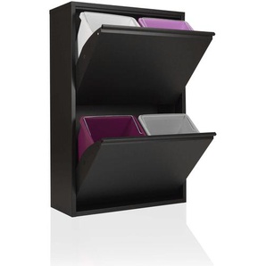 Refina – platzsparender Mehrzweckschrank/Abfalleimer aus pflegeleichtem Metall